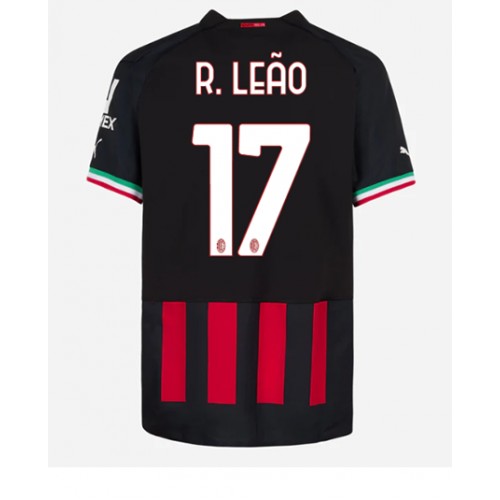 Fotbalové Dres AC Milan Rafael Leao #17 Domácí 2022-23 Krátký Rukáv